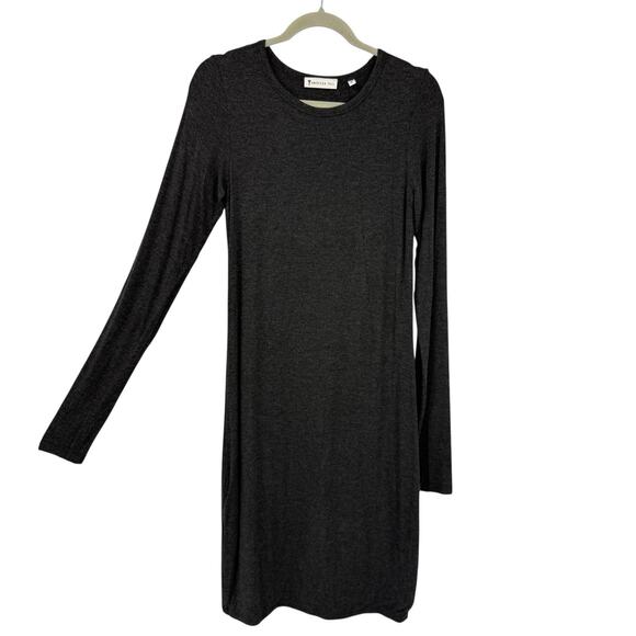 American Tall Midi Dress size Size L/XL Dark Gray Crewneck Long Sleeve Pullover - Picture 1 of 9